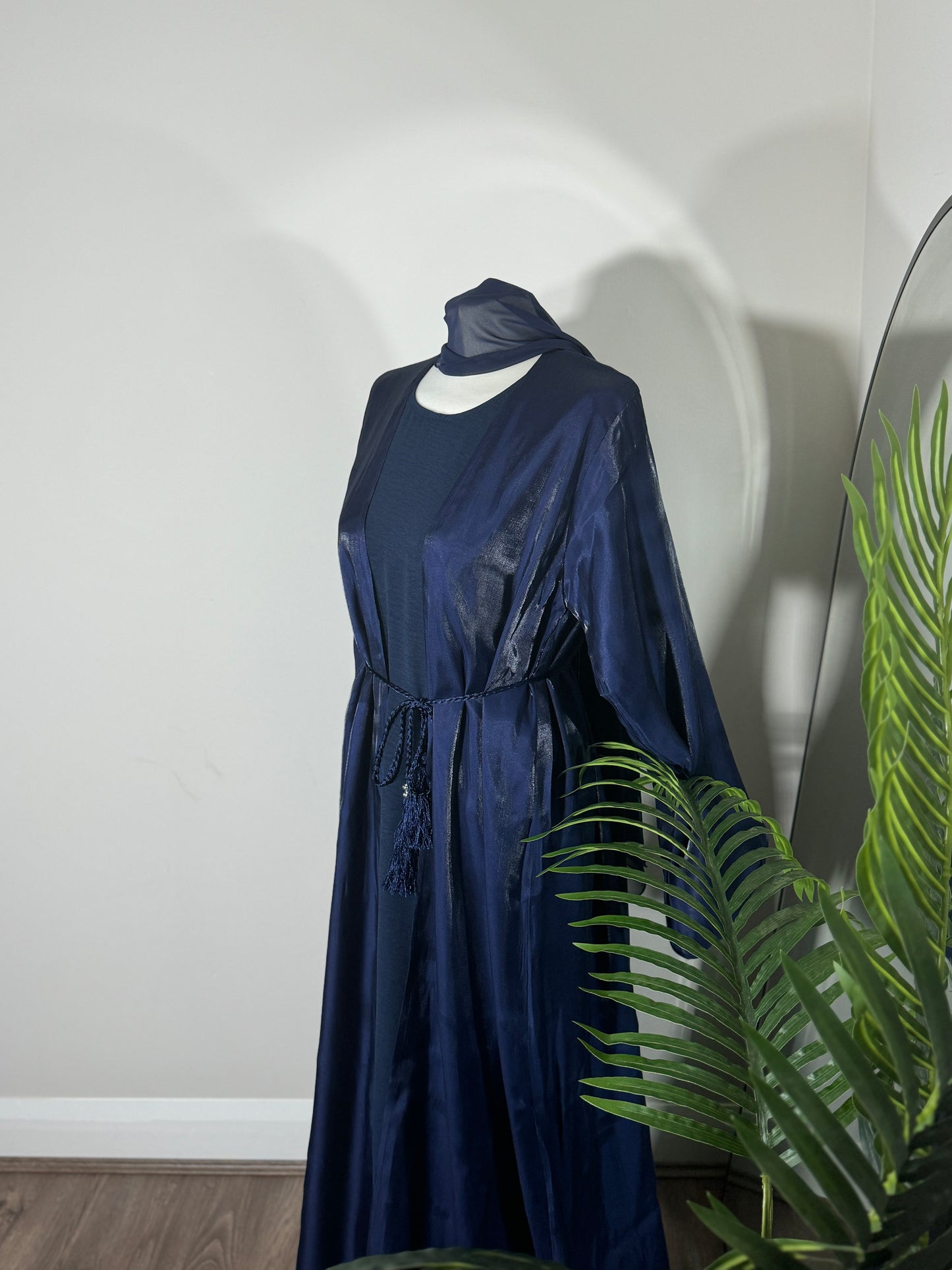 Blue Shimmer abaya