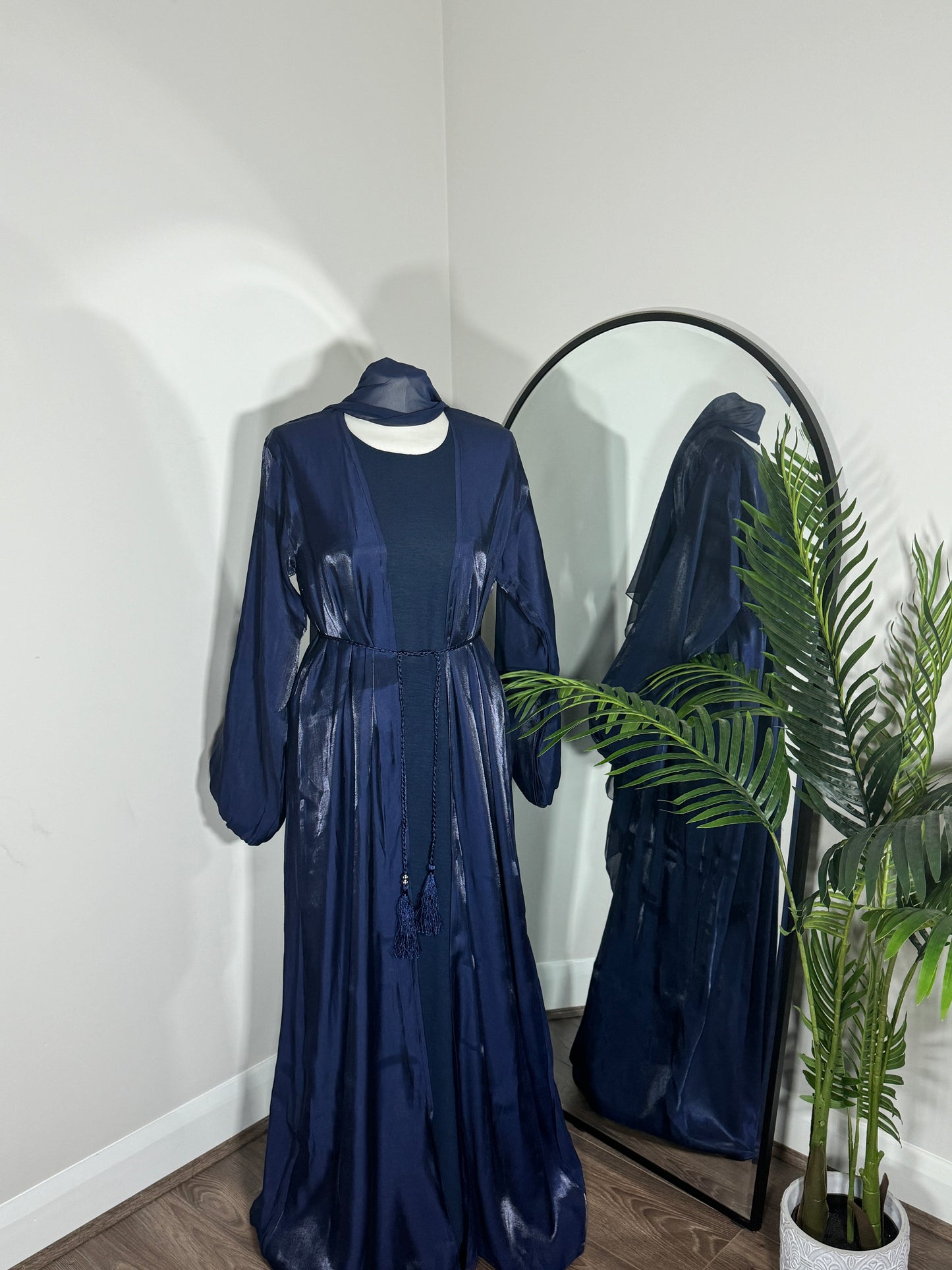 Blue Shimmer abaya